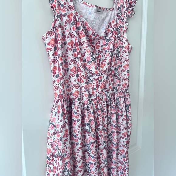 Loemes Pink and Orange Sleeveless Women’s Sundress with Sweetheart Neckline - Picture 3 of 6